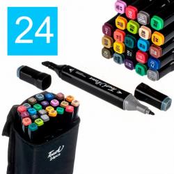 Набір скетч-маркерів 24 кольорів, у сумці BV800-24