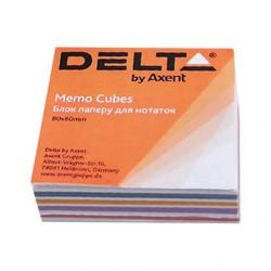 Бумага для заметок  MIX  80х80х20 мм 210 листов неклееная, Delta D8011