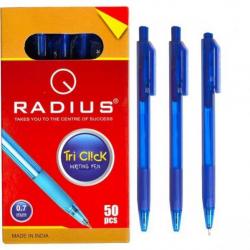 Ручка масляная автоматическая RADIUS Tri Click 0,7мм синяя