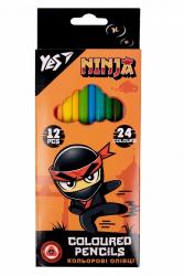 Олівці кольорові двосторонні 12 олівців/24 кольори  Ninja  Yes 290707