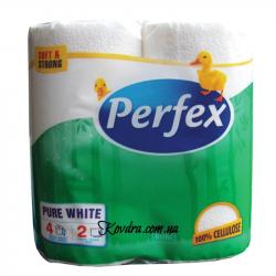 Папір туалетний двошаровий білий 4 штуки BONI PERFEX 5422
