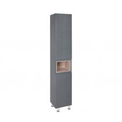 Пенал підлоговий Qtap Robin 350х1950х316 Graphite/Whitish oak QT1376PN1652RGWO
