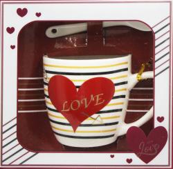 Подарочный набор  With Love   чашка с ложкой 1383