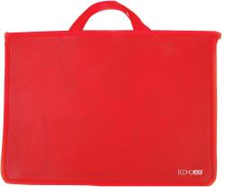 Портфель пластиковий на блискавці червоний ECONOMIX E31630-03