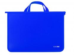 Портфель пластиковий на блискавці синій ECONOMIX E31630-02