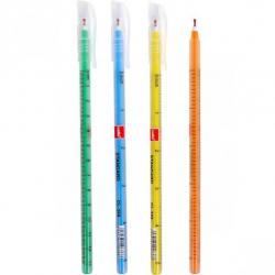 Ручка масляная Cello Ball Pen с линейкой 0,7мм. синяя