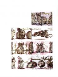 Термозбіжний рукав-етикетка Пасхальні кролики 10 комплектів ПВХ 57820