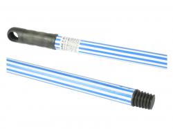 Ручка для мітли, швабри прогумована 120см блакитно-біла Metalstick 120REZ-B-RO