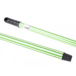 Ручка для мітли, швабри прогумована 120см зелено-біла Metalstick 120REZ-G-RO