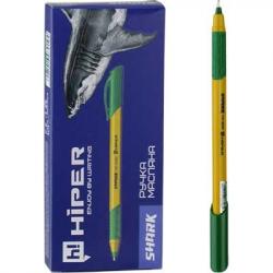 Ручка кулькова 0,6 мм зелена Shark HIPER HG-200