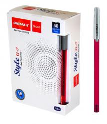 Ручка кулькова Червона 1мм Style G7-3 Unimax UX-103-06