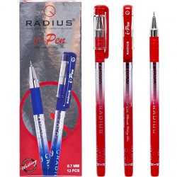 Ручка кулькова червона 0.7 мм I-Pen RADIUS 38645