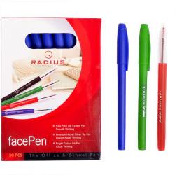 Ручка кулькова чорна 0.7 мм Face pen RADIUS 01669