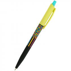 Ручка кулькова синя 0,5мм автоматична  Neon mosaic  Axent AB1090-26-A
