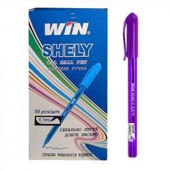 Ручка масляна 0,7мм фіолетова  SHELLY  WIN SHELY Ф