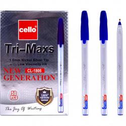 Ручка масляная Cello TRI-MAXS 0,7мм синяя