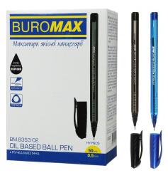 Ручка масляная черная 0,5мм Gypnos Buromax ВМ.8353-02