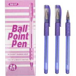 Ручка масляна фіолетова Ellott 1мм TZ501ф