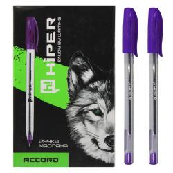 Ручка масляная  Accord  HIPER 0,7 мм фиолетовая HО-500