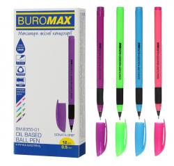 Ручка масляная синяя 0,5мм SonataGrip Buromax ВМ.8355-01