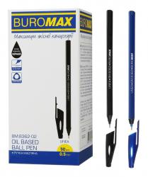 Ручка масляная черная 0,5мм Linea Buromax ВМ.8362-02