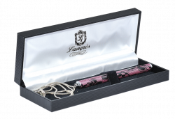 Ручка шариковая с цепочкой 70 см корпус розовый в подарочном футляре Lace Langres LS.402027-10