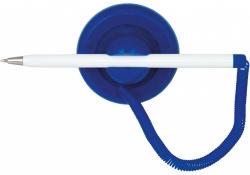 Ручка кулькова синя на підставці POST PEN корпус біло-синій Economix E10118-02
