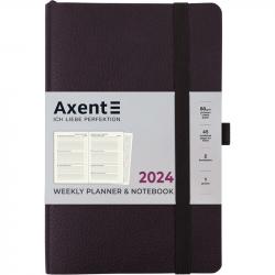 Щоденник датований 125*195мм Partner Soft Skin AXENT Чорний м'яка обкл.,на гумці 8509-24-01-A