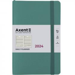 Щоденник датований А5 Partner Soft Skin AXENT  сіро-лазурний, м'яка обкл.,на гумці 8810-24-48-A