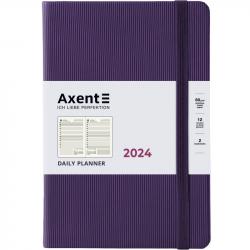 Щоденник датований А5 пурпурний Partner Lines AXENT з гумкою 8815-24-17-A