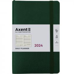 Щоденник датований А5 темно-зелений Partner Soft Skin AXENT м'яка обкл.,на гумці 8810-24-23-A