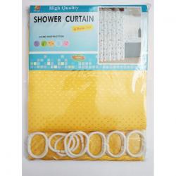 Штора для ванної кімнати текстиль 180х180 см  Піка  ультра-жовтий Chaoya Р-ультра-жов