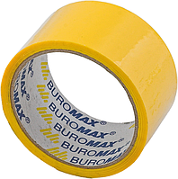 Скотч пакувальний 35 м*48 мм жовтий (туба=6 шт.) BUROMAX BM.7007-08