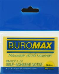Стикер 51х76 мм 100 листов с клейким слоем BUROMAX BM.2311-01