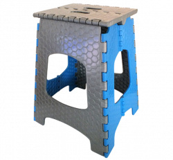 Стілець розкладний висота 45 см синій Інструмент МП CT-002-RO-синій