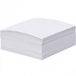 Папір для нотаток Коленкор не клеєний 90х90мм 300 аркушів Білий
