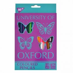 Олівці кольорові YES Oxford Butterflies 18 шт. 36 кольорів, 290558