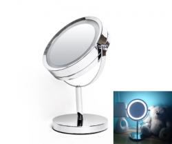 Дзеркало косметичне настільне Eco Fabric з LED підсвіткою d=17см, TRL0603-17LED