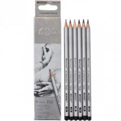 Набір олівців чорнографітних Ø грифеля3,2 мм Marco Raffine HB-8B 6 штук 7000/6HB