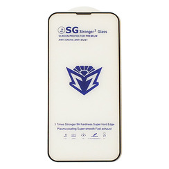 Захисне скло для iPhone 13 mini SG Stronger - чорний + сіточка