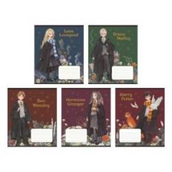 Зошит шкільний 18 аркушів клітинка Harry Potter Kite HP24-236