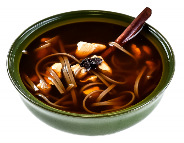 Тайский кокосовый суп с лапшой и креветками
