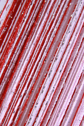 Шторы нити Радуга Дождь с серебристым люрексом белый розовый красный № 1+5+17