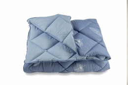 Одеяло  WASHED COTTON  150*210см Голубой тукан (комбинированный) (350 г/м2)