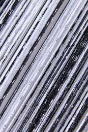 Шторы нити Радуга Дождь с серебристым люрексом белый черный № 1+9