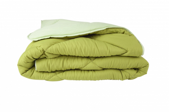 Фото Одеяло  ALASKA  Жёлто-оливковый тёмный (комбинированный) (450 г/м2) (washed cotton)