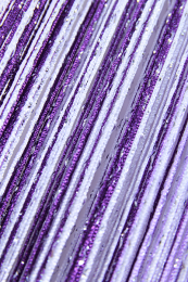 Шторы нити Радуга Дождь с серебристым люрексом белый сиреневый фиолетовый № 1+12+205