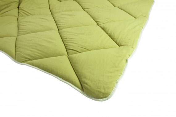 Фото Одеяло  ALASKA  Жёлто-оливковый тёмный (комбинированный) (450 г/м2) (washed cotton)