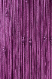 Шторы нити Стеклярус фиолетовый с тройными биконусными фиолетовыми камнями № 205