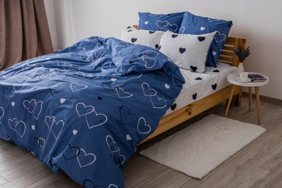 Фото Комплект постільної білизни  ТЕП  NAVY BLUE LOVE, 70x70 полуторний